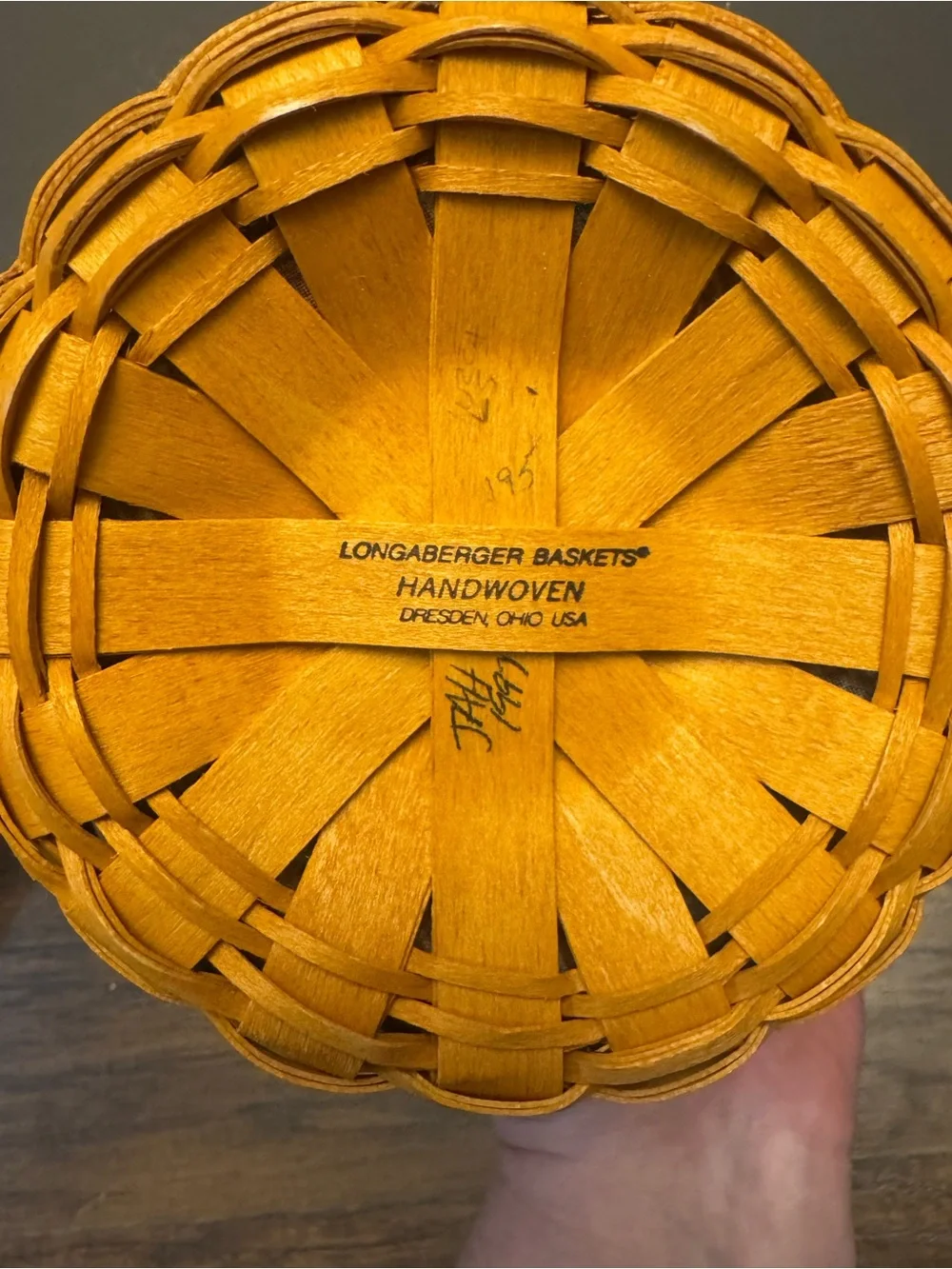 Longaberger Red, White and Blue 1997 Inaugural Woven Basket
